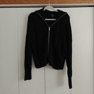 Black Zippered Women's Sweater